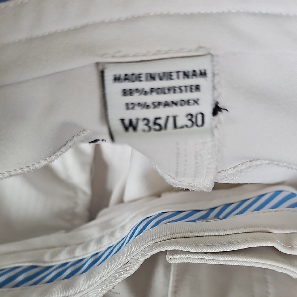 FootJoy Men's Performance Golf Ivory Pants W 35 L 30 - Picture 12 of 14
